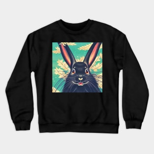 Fluffy Bunny Love A Heartwarming Tale of an American Fuzzy Lop Crewneck Sweatshirt